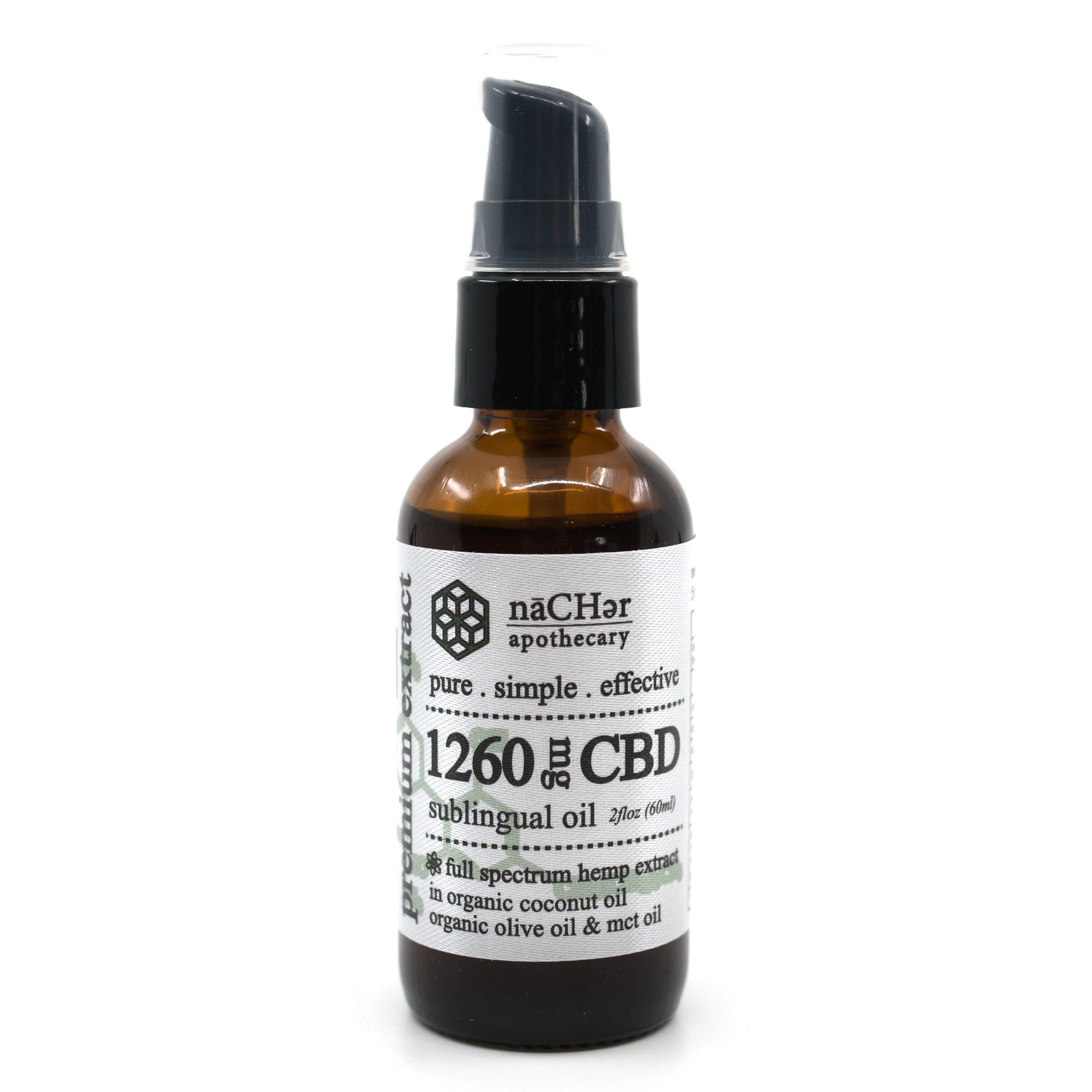 1260mg cbd organic full spectrum hemp extract sub lingual oil