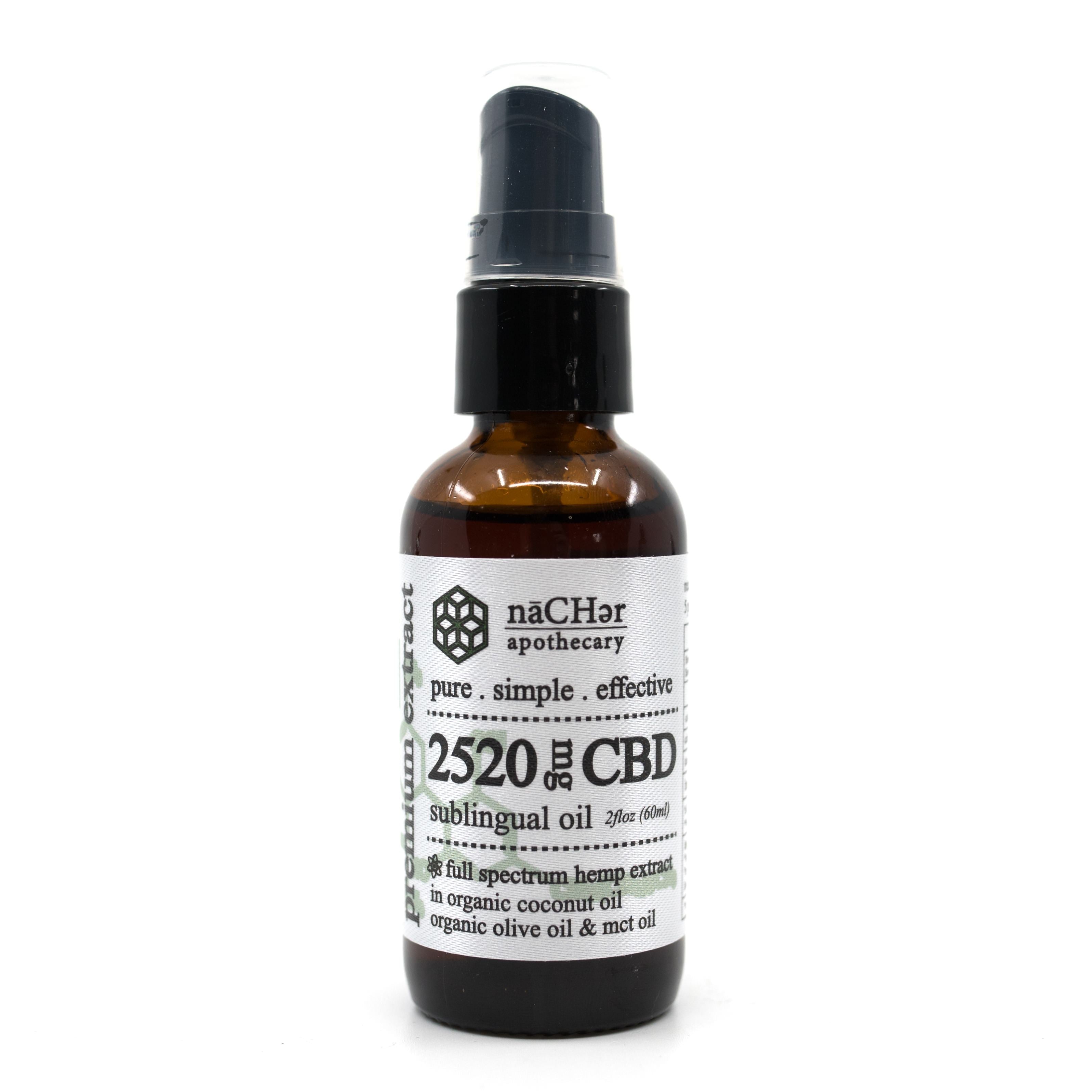 2520mg CBD organic sublingual oil hemp extract